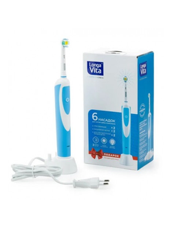 Ротационная электрическая зубная щетка голубая, Professional Longa Vita