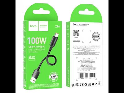 C 27W 0.25M BLACK HOCO X96 TYPE-C 27W 0.25M BLACK (Кабель)