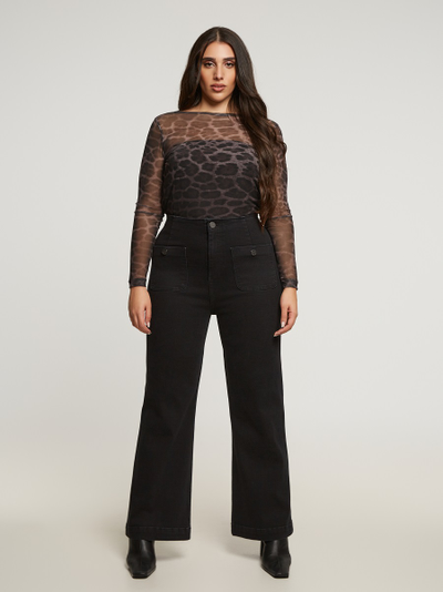 Джинсы черные прямые