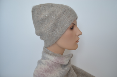 шапка и шарф разноцветный комплект Италия