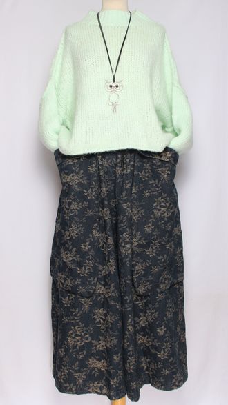 ДЖЕМПЕР КОРОТКИЙ "КИМОНО ШОВ СТОЙКА" широкий рукав  мятный до р.52