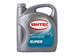 Масло SINTEC Супер SAE 15W-40 API SG/CD канистра 4л/Motor oil 4liter can