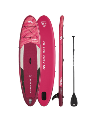 SUP BOARD НАДУВНОЙ Aqua Marina Coral с веслом 10'2", S22