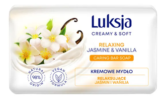 Мыло туалетное Luksja Creamy & Soft relaxing jasmine & vanilla/ ЖАСМИН И ВАНИЛЬ, 90 г