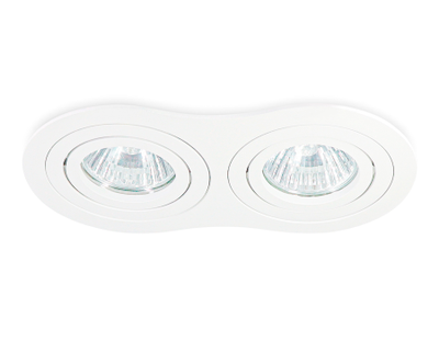 Встраиваемый светильник Ambrella 2xMR16 2xGU5.3 max11W повор. бел. 175x95x28(156x81) TECHNO SPOT TN102505/2 WH