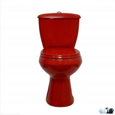 Унитаз с бачком Оскольская керамика Элисса Антивсплеск, красный, Стандарт (сиденье арматура УКЛАД)