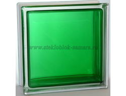 Стеклоблок Vitrablok окрашенный внутри гладкий изумрудный