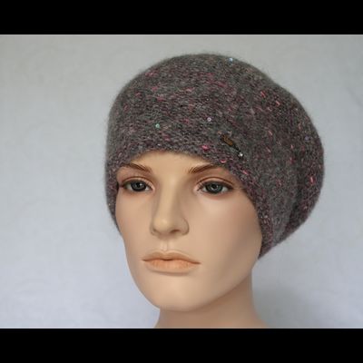 Серый с фуксией берет Vizio Италия 8023 (6926 )