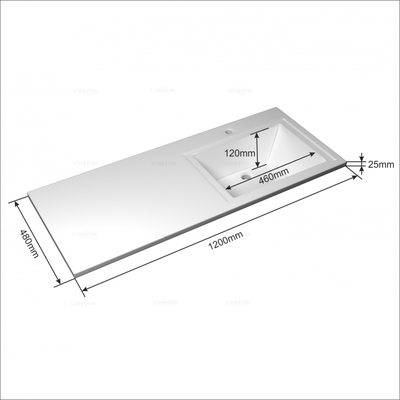 Тумба напольная Марс 56 с умывальником над стиральной машиной Лидер 120