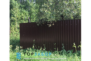 Монтаж забора из профнастила под ключ