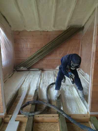 Утепление пола и подпола пенополиуретаном