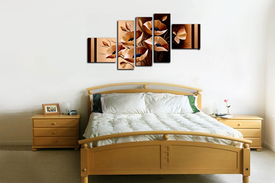 Модульная картина "Необычные цветы"