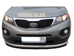 Защита переднего бампера (радиус) d60 для Kia Sorento (2009-2012)