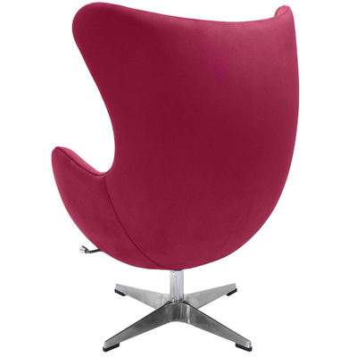 Кресло EGG CHAIR (винный, искусственная замша)