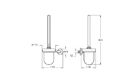 Держатель ершика, глянцевый хром, Vitra MINIMAX S, A44790