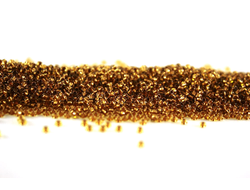 БИСЕР PRECIOSA 10/0 - 50г - 19020 ПРОЗРАЧНЫЙ С СЕРЕБРЯНОЙ ЛИНИЕЙ ВНУТРИ ТЕМНО-ПЕСОЧНЫЙ (ОГОНЁК)