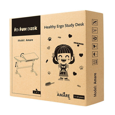 ПАРТА-ТРАНСФОРМЕР ДЛЯ ШКОЛЬНИКА FUNDESK AMARE - упаковка