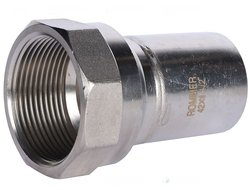 Вставка ROMMER переходная НПр-ВР, 42х1 1/2, из нержавеющей стали прессовой