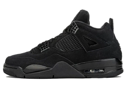 Кроссовки Nike Air Jordan 4 Retro Cat  черные 2020 CU1110-010