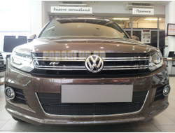 Защита радиатора Volkswagen Tiguan (рестайлинг) 2011-2016 black PREMIUM