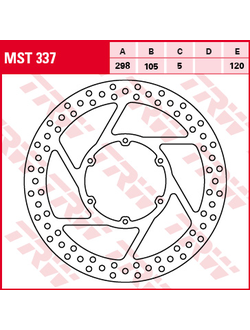 Тормозной диск TRW MST337 для мотоциклов Aprilia Pegaso 125/600/650 // BMW F650, G 650 // Husqvarna TR 650