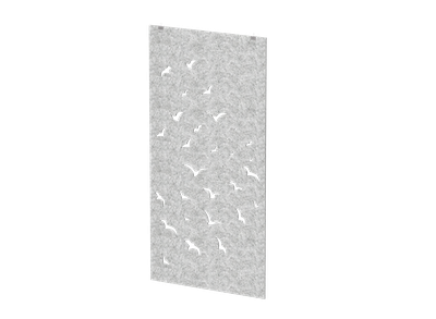 Акустическая подвесная перегородка с декором "Перелетные птицы" (фурнитура в комплекте)