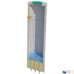 Дренажный колодец из железобетонных колец диаметром 1 метр (с монтажными работами)