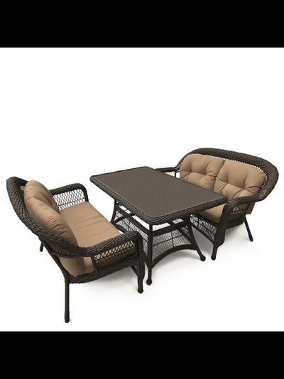 Обеденный комплект T130Br/LV520-1 Brown/Beige