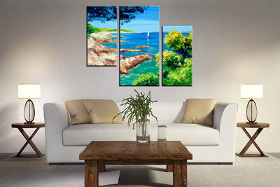 Модульная картина "Скалистый берег"