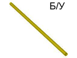 ! Б/У - Hose, Rigid 3mm D. 15L / 12cm, Yellow (75c15) - Б/У