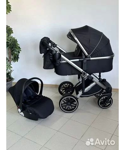 Детская коляска 3 в 1 Luxmom F2A Черный