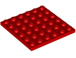 Plate 6 x 6, Red (3958 / 4144302)