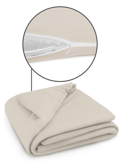 Пододеяльник Cleo трикотажный на молнии 172х205 100% хлопок (бежевый) 172/01