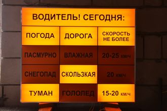 Табло световое ТУМАН, СНЕГ, ГОЛОЛЕД, ДОЖДЬ