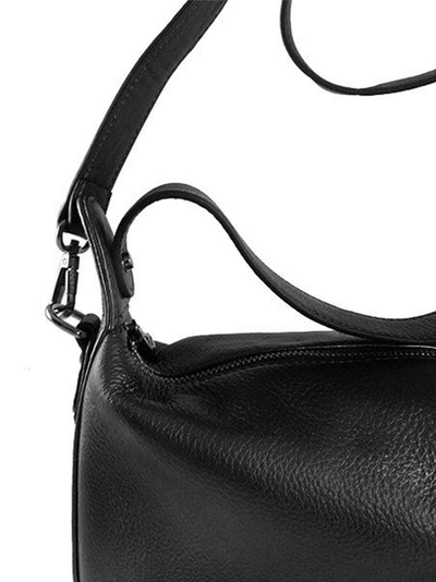 (АРТИКУЛ: 7782/1/22) СУМКА ЖЕНСКАЯ НЕБОЛЬШАЯ, НАТУРАЛЬНАЯ КОЖА, ЧЕРНАЯ, РЕМЕНЬ ЧЕРЕЗ ПЛЕЧО