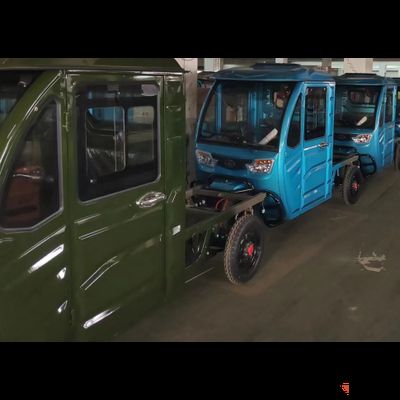 Трицикл грузовой GreenCamel Тендер D1500 (60V 1000W) кабина, понижающая 52 Ah Синий