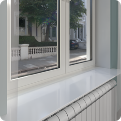 Акриловый подоконник Pure white 800х150х12 мм.