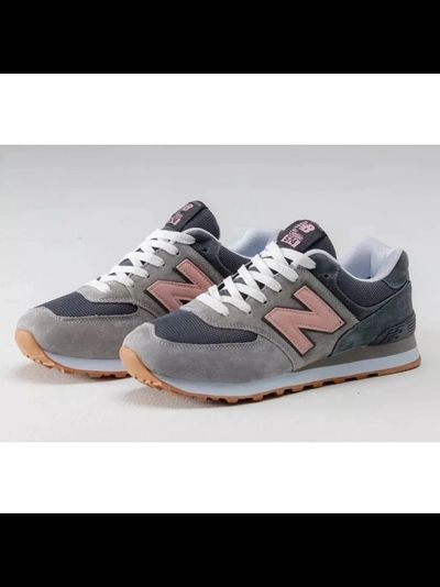 New Balance 574 Grey Purple Pink