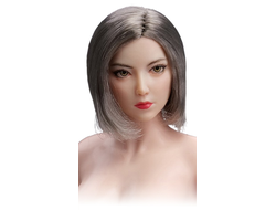 Женская голова (скульпт) с серебристыми волосами и подвижными глазами - 1/6 scale Female Head Sculpt with Movable Eyes (YMT107E) - YMTOYS