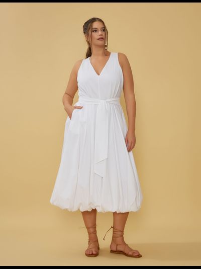 Лёгкое летнее платье в белом и черном цветах