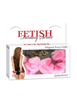 Меховые наручники-металл розовые Fetish Fantasy Series Original Furry Cuffs Pink