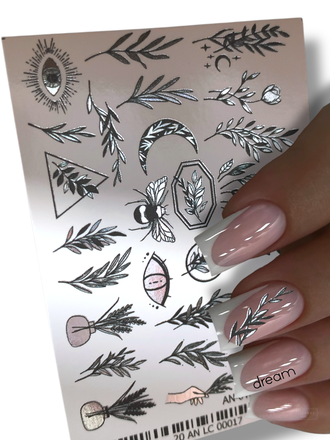 Фольгированные слайдеры Серебро AN-017