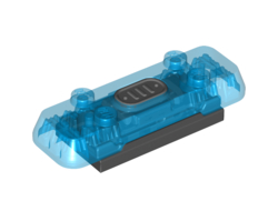 Electric, Light & Sound Siren 2 x 6 x 1 with Trans-Dark Blue Lights and White Center, Black (40931c01 / 6249973)