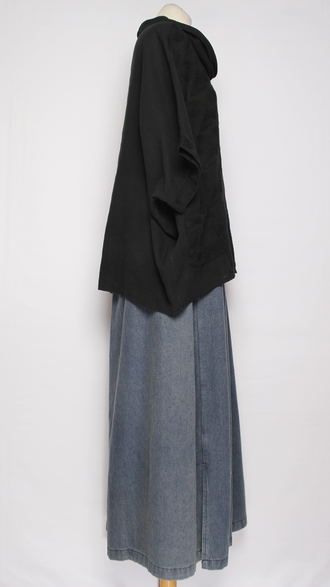 БЛУЗА ЛЁН "КИМОНО ХОМУТ ВЫШИВКА"  зелёная, хаки, голубая, чёрная до р.56