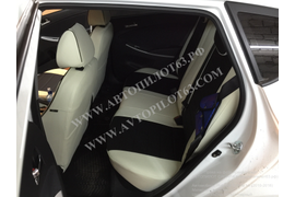 Чехлы Автопилот из экокожи (белый+черный) на Hyundai Solaris hb (2010-2016)