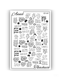 Слайдеры с надписями для ногтей TS-051