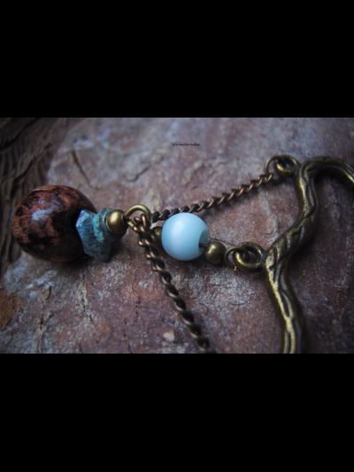 Бохо-брошь &quot;Следуя лесной тропой...&quot;