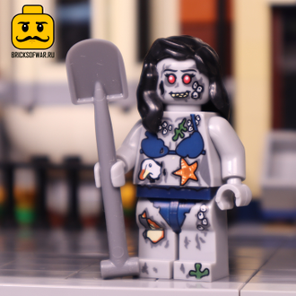 Конструктор фигурки Зомби Апокалипсис 3 штуки с кладбищем и аксессуарами, совместимы с Лего