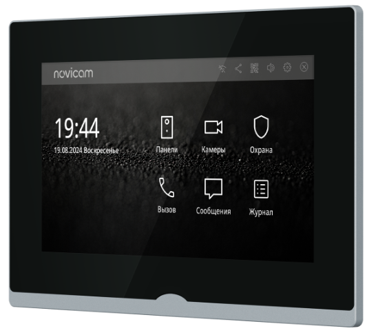 Novicam IMPULSE 7 IP WIFI BLACK - IP видеодомофон с сенсорным дисплеем 7", c переадресацией на смарт