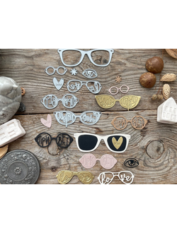 Набор ножей для вырубки "Розовые очки"